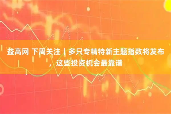 益高网 下周关注丨多只专精特新主题指数将发布，这些投资机会最靠谱